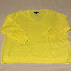 J. Crew chartreuse thin blend sweater Sz L ❤️ offers!
